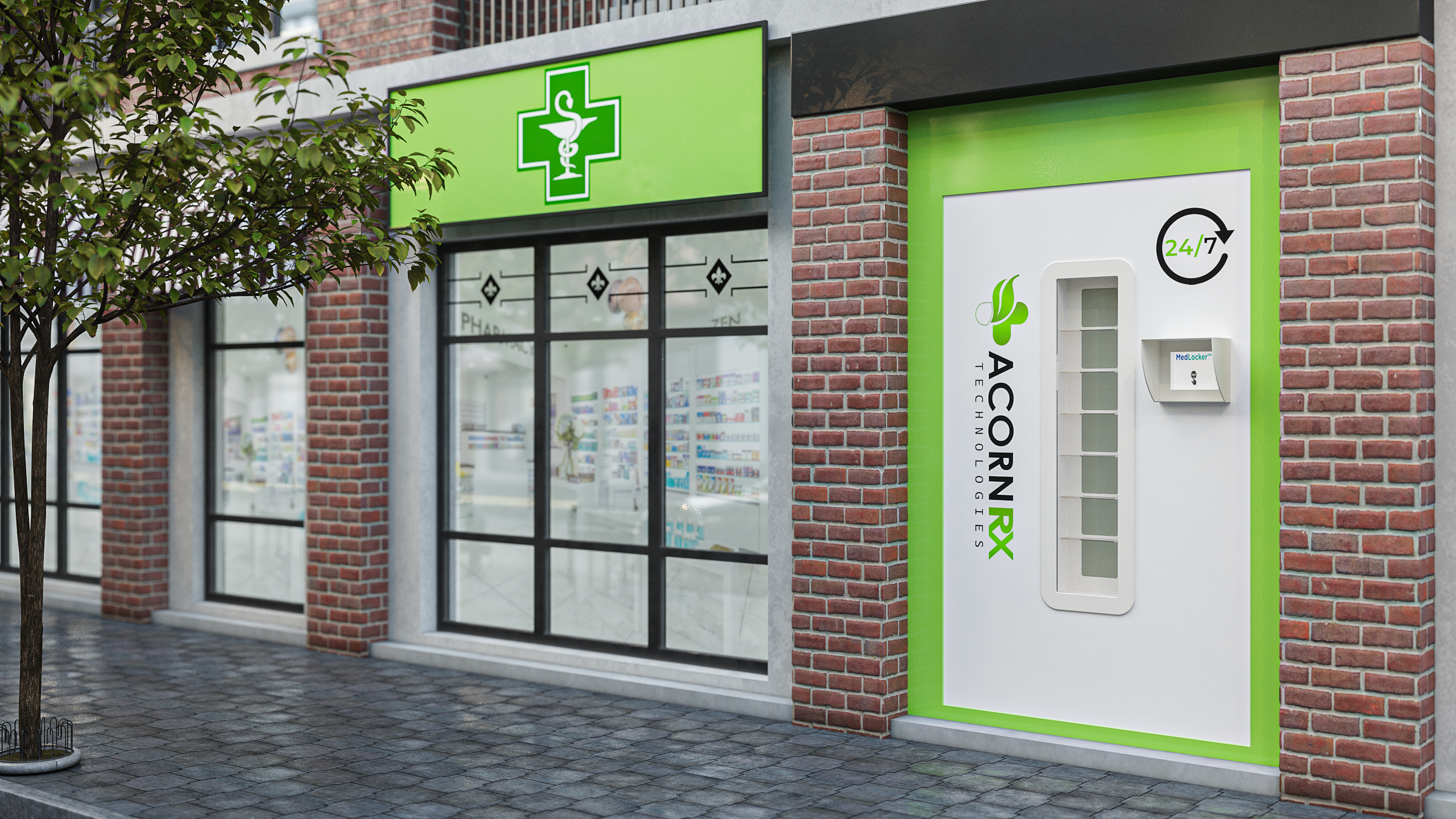 24/7 prescription collection machine. Medlocker integrated model